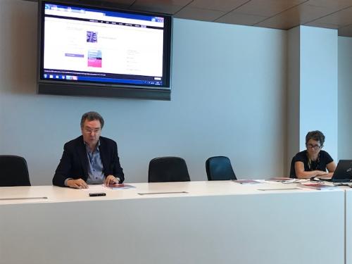 Graziano Pizzimenti (Assessore regionale Infrastrutture e Territorio) alla conferenza stampa sugli incidenti stradali in Friuli Venezia Giulia - Udine 07/08/2018
