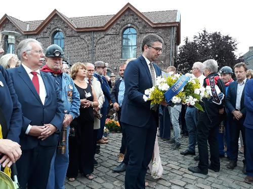 Pierpaolo Roberti (Assessore regionale Autonomie locali, Sicurezza e Politiche comunitarie) alla cerimonia di commemorazione dei morti di Marcinelle