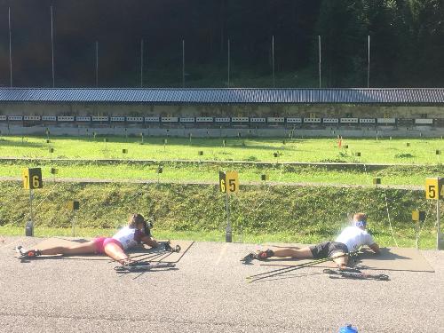 Atleti della nazionale di biathlon durante gli allenamenti in Carnia - Forni Avoltri 23/08/2018