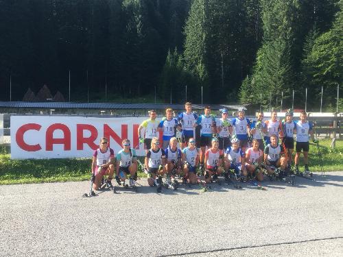 La nazionale di biathlon in allenamento al Carnia Arena International Biathlon Centre - Forni Avoltri 23/08/2018