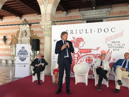Sergio Emidio Bini (Assessore regionale Attività produttive) alla presentazione di Friuli Doc - Udine 05/09/2018