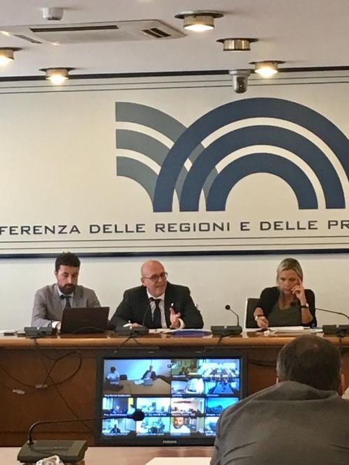 Sebastiano Callari, assessore regionale alla Funzione pubblica, Semplificazione e Sistemi informativi, interviene, a Roma, ai lavori della Commissione speciale Agenda digitale della Conferenza delle Regioni e delle Province autonome.