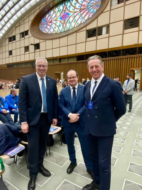 Da sinistra: il presidente del Consiglio regionale Mauro Bordin, il vicegovernatore del Friuli Venezia Giulia Mario Anzil e l'assessore regionale alla Difesa dell'ambiente Fabio Scoccimarro.