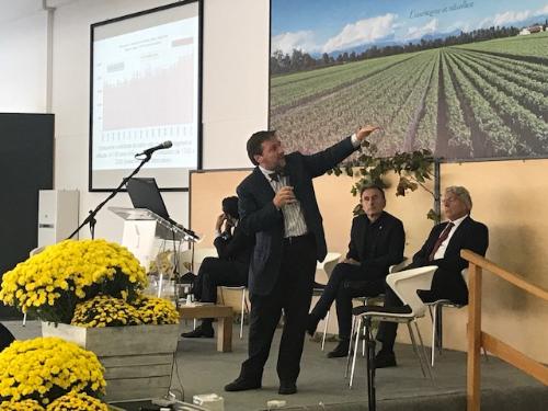 Il meteorologo Luca Mercalli interviene alla manifestazione "Le radici del vino" - Rauscedo, 13 ottobre 2018