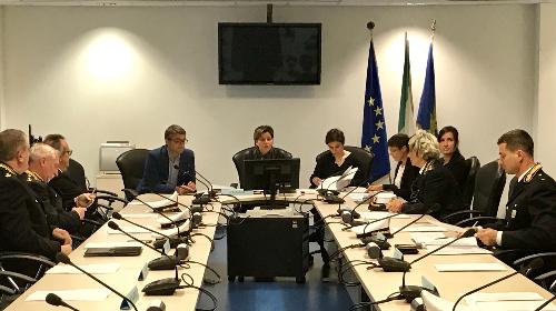 La riunione del Comitato tecnico regionale per la Polizia locale, al quale ha partecipato l’assessore regionale alla Sicurezza, Pierpaolo Roberti.