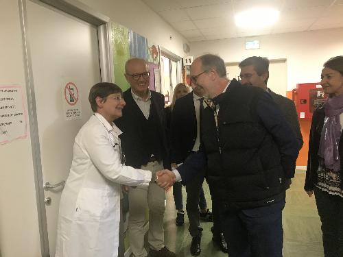 Il vice governatore Riccardo Riccardi al Presidio Ospedaliero per la Salute di Maniago