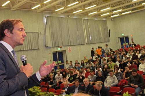 Il governatore del Friuli Venezia Giulia, Massimiliano Fedriga, in visita all’Istituto agrario “Sabbatini” - Pozzuolo del Friuli, 17 ottobre 2018