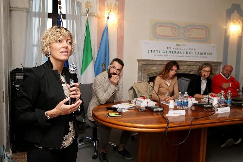 L'assessore regionale alle Finanze Barbara Zilli agli Stati generali dei Cammini a Colloredo di Monte Albano.