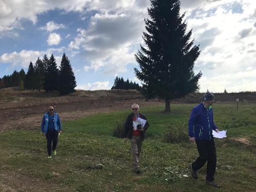 Tecnici Fis e Fisi durante il sopralluogo per l'omologazione della pista di sci nordico sullo Zoncolan.

