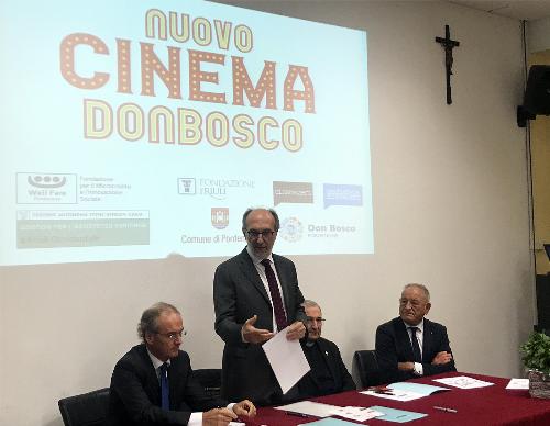 L'intervento del vicegovernatore della Regione Riccardo Riccardi in occasione della presentazione del nuovo cinema don Bosco a Pordenone