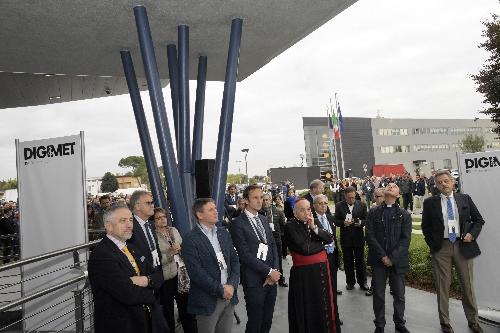 Il governatore del Friuli Venezia Giulia Massimiliano Fedriga all'inaugurazione della nuova sede di Danieli Automation a Buttrio (Ud)