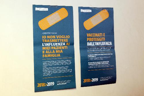 Le locandine della campagna per la vaccinazione antinfluenzale 2018