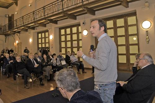 Il governatore Fedriga durante il suo intervento alla presentazione della scuola di formazione politica Ettore Romoli