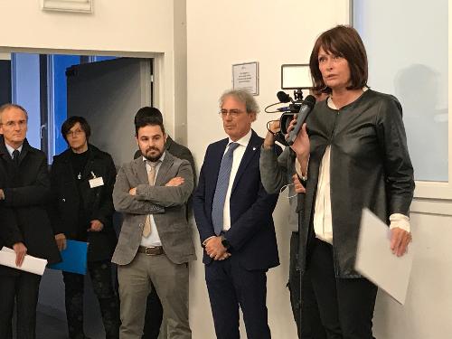 Intervento dell'assessore regionale alla Formazione Alessia Rosolen, all'inaugurazione di Additive FVG Square, al Parco scientifico e tecnologico Luigi Danieli di Udine.