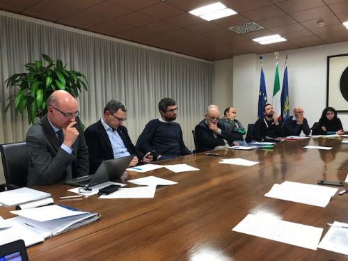 L'assessore regionale alle Risorse Ittiche, Stefano Zannier, durante la seduta del Comitato ittico nella sede della Regione a Udine.