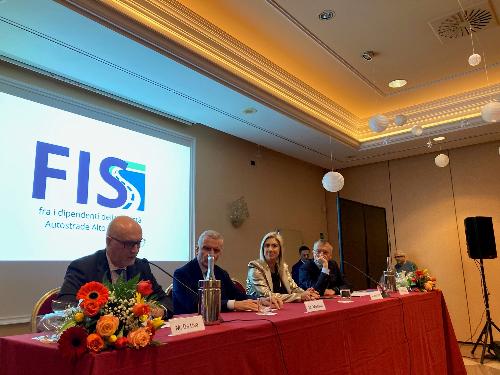 L'assessore regionale a Infrastrutture e territorio Cristina Amirante all'evento di Autostrade Alto Adriatico