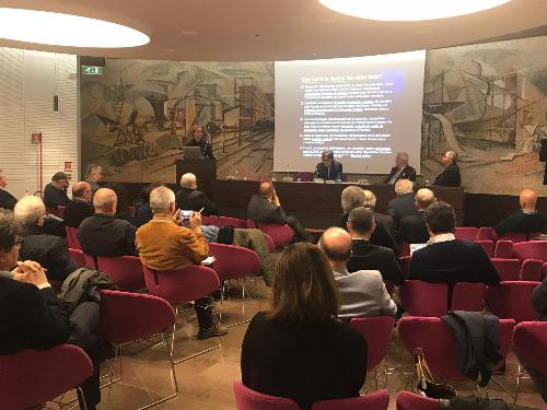 L'assessore alle attività produttive del Friuli Venezia Giulia, Sergio Emidio Bini, al convegno sulla Nuova Via della Seta -  Udine, 9 novembre 2018