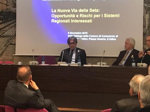 L'assessore alle attività produttive del Friuli Venezia Giulia, Sergio Emidio Bini, al convegno sulla Nuova Via della Seta -  Udine, 9 novembre 2018