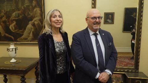 Il prefetto di Gorizia Ester Fedullo e l'assessore regionale Sebastiano Callari