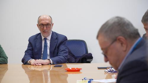 L'assessore Riccardi nel corso della riunione