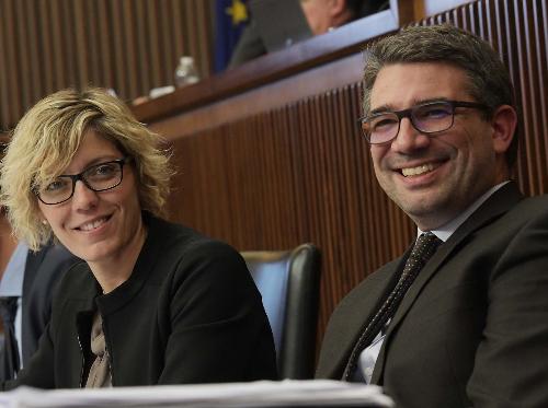 Gli assessori regionali Barbara Zilli, Finanze e Patrimonio e Pierpaolo Roberti, Autonomie locali