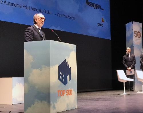 L'intervento del vicegovernatore della Regione Riccardo Riccardi a Pordenone in occasione dei 50. anni di Unindustria Pordenone e della presentazione delle imprese "Top 500"