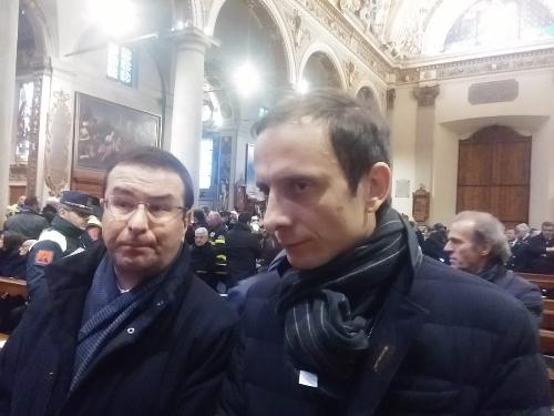 Il governatore Fedriga nella Basilica di San Vittore a Varese insieme al sottosegretario con delega all'Interno Stefano Candiani