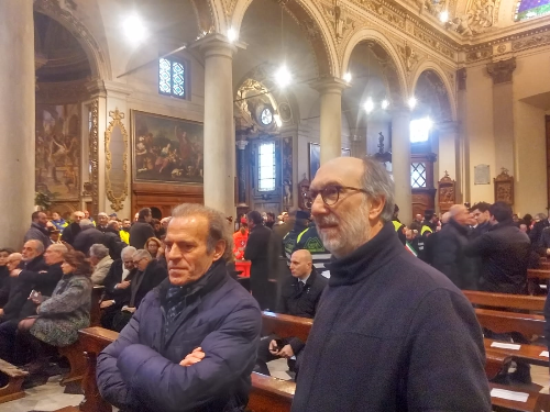 Il vicegovernatore con delega alla Protezione civile Riccardo Riccardi  ai Funerali di Stato a Varese di Giuseppe Zamberletti
