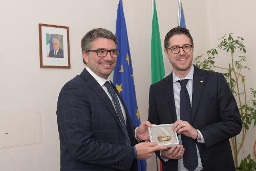 L'assessore regionale alla Sicurezza, Pierpaolo Roberti e il sottosegretario agli Interni, Nicola Molteni.