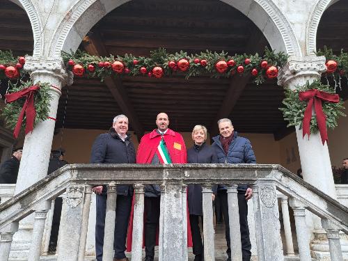 L'assessore Zilli con il sindaco Di Gemona Zilli e i sindaci di Velden e Laakirchen