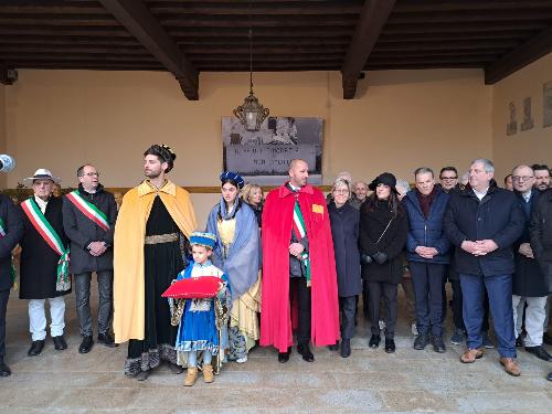 Il corteo in partenza da Palazzo Boton
