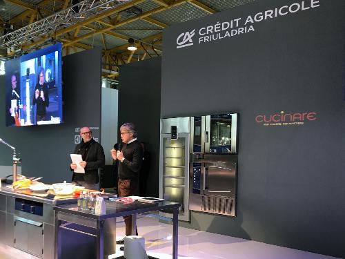 L'intervento dell'assessore alle Attività produttive Sergio Emidio Bini in occasione della cerimonia di inaugurazione della fiera "Cucinare" a Pordenone
