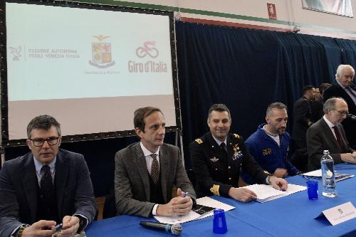 Un momento della presentazione della tappa del Giro d'Italia che partirà da Rivolto