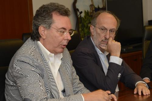 Il vicepresidente del FVG Riccardo Riccardi e l'assessore regionale alle Infrastrutture Graziano Pizzimenti