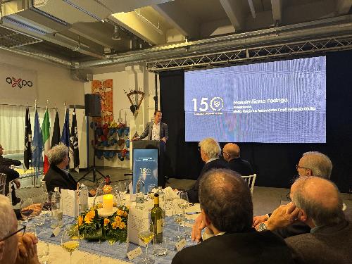 L'intervento del governatopre Fedriga all'evento per i 150 anni dell'Asu