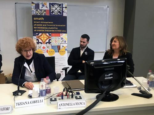 L'assessore regionale alla cultura Tiziana Gibelli al Consorzio Universitario per la cerimonia di avvio dell'8/a Edizione della settimana del design a Pordenone. 