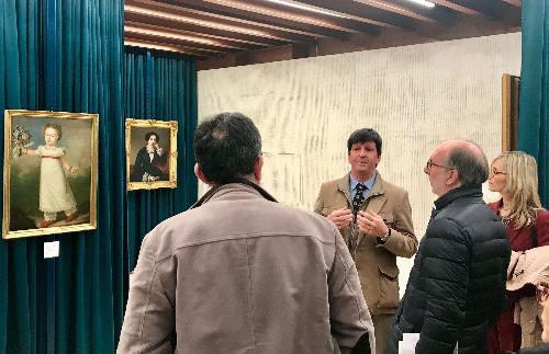 Il vicegovernatore della Regione, Riccardo Riccardi, visita la mostra "Fiori in Villa. Dipinti e disegni dai Musei provinciali di Gorizia"