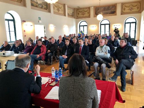 I rappresentanti dei Comuni del FVG colpiti dal maltempo lo scorso autunno