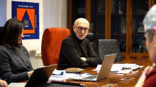 L'assessore Riccardi nel corso dell'incontro