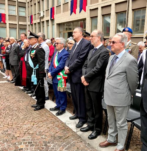 Il vicegovernatore del Friuli Venezia Giulia, Riccardo Riccardi, alla cerimonia per il 205° anniversario della fondazione dell'Arma dei Carabinieri il vicegovernatore del Friuli Venezia Giulia.