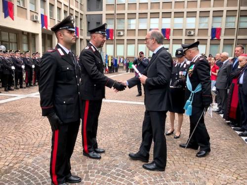 Consegna delle onorificenze, da parte del vicegovernatore del Friuli Venezia Giulia Riccardo Riccardi, ad alcuni dei militari che si sono particolarmente distinti in servizio nel 2018. 