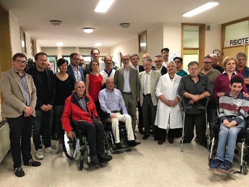 Il vicegovernatore con delega alla Salute Riccardo Riccardi in visita al Centro socio-sanitario Uildm a Fontanafredda.