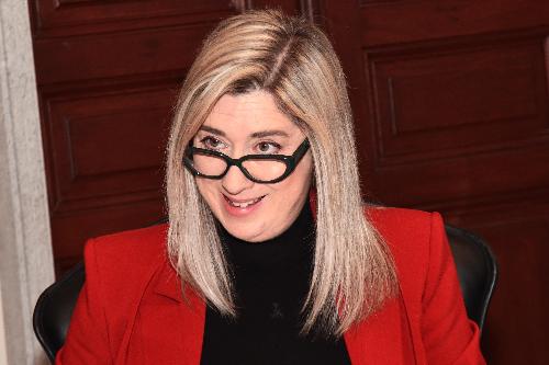 L'assessore Amirante durante la riunione di Giunta