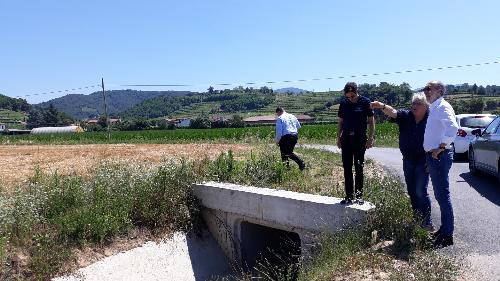 Riccardi con Miani e Aristei in sopralluogo alla frazione di Gagliano di Cividale