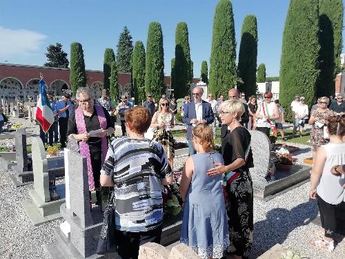 Il vicegovernatore del Friuli Venezia Giulia Riccardo Riccardi partecipa all'evento commemorativo per Marco Tondat, vittima della strage di Dacca del 2016