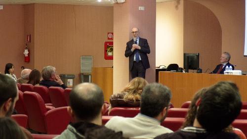 Una fase dell'incontro svoltosi oggi a Monfalcone