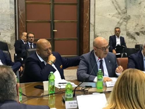 L'assessore regionale alla Funzione pubblica, Sebastiano Callari, durante la riunione del Comitato per la Banda Ultra Larga (CoBUL) - Roma, 17 luglio 2019