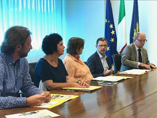 La conferenza stampa su Boster Nord Est, nella sede della Regione a Udine, alla presenza dell'assessore regionale alle Risorse agroalimentari, Stefano Zannier.