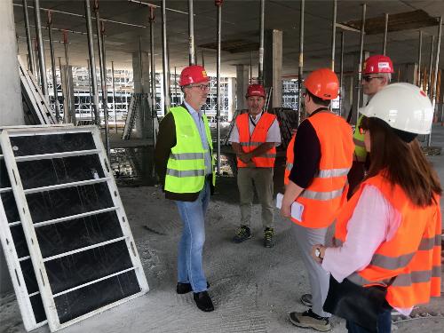 La visita del vicegovernatore Riccardo Riccardi al cantiere del nuovo ospedale di Pordenone