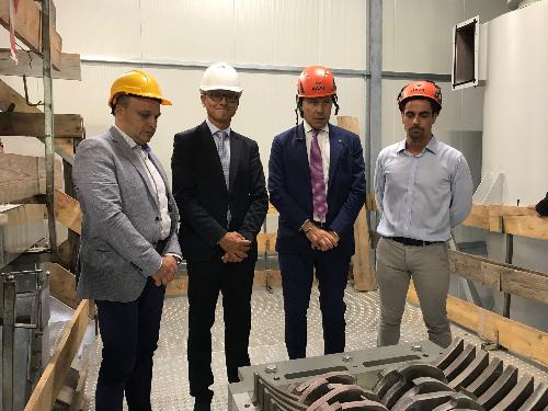 L’assessore regionale alle Attività produttive, Sergio Emidio Bini, visita l’impianto pilota di inertizzazione dell’amianto nella zona industriale di Codroipo.